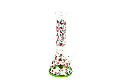Clear Glass Waterpipe (Fruit Prints)