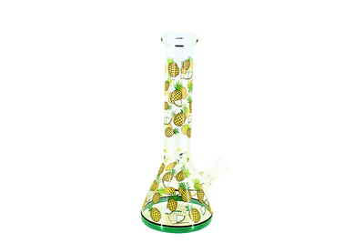 Clear Glass Waterpipe (Fruit Prints)