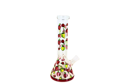 Clear Glass Waterpipe (Fruit Prints)