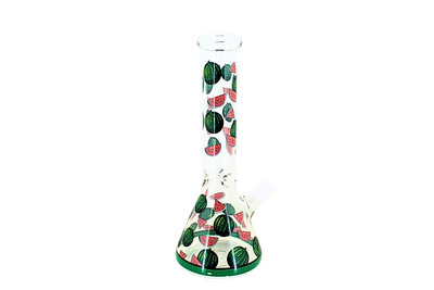 Clear Glass Waterpipe (Fruit Prints)