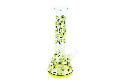 Clear Glass Waterpipe (Fruit Prints)