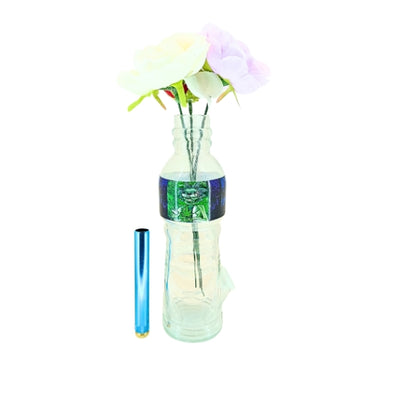 S Bottle Glass Waterpipe with Rick & Morty Print (23cm)