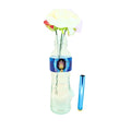 S Bottle Glass Waterpipe with Rick & Morty Print (23cm)