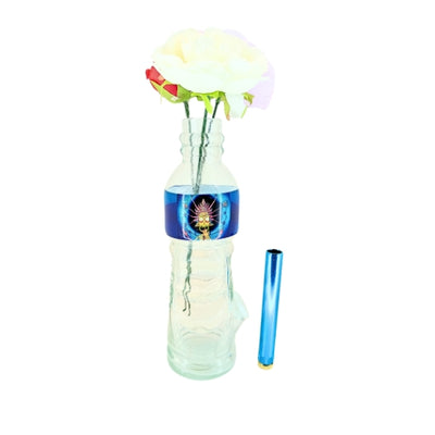 S Bottle Glass Waterpipe with Rick & Morty Print (23cm)