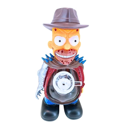 Glass Vase 13689 The Simpsons Homer Figurine Resin And Clear Glass Waterpipe