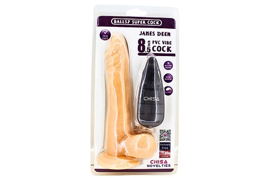Chisa Novelties Ballsy Super Cock James Deen 8.5 Inch Vibrator (CN-111810916)