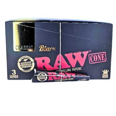 Raw Black pre-rolled Cone King Size 3pk